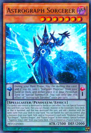 Astrograph Sorcerer (PEVO-EN001) - Pendulum Evolution 1st Edition - Premium Yugioh Single from Konami - Just $0.30! Shop now at Game Crave Tournament Store