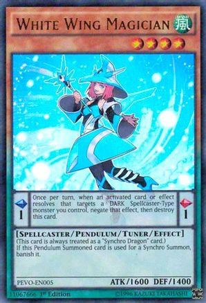 White Wing Magician (PEVO-EN005) - Pendulum Evolution 1st Edition - Premium Yugioh Single from Konami - Just $0.34! Shop now at Game Crave Tournament Store