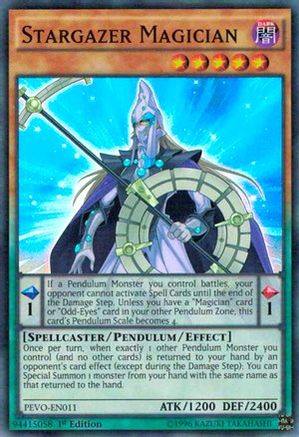 Stargazer Magician (PEVO-EN011) - Pendulum Evolution 1st Edition - Premium Yugioh Single from Konami - Just $0.37! Shop now at Game Crave Tournament Store