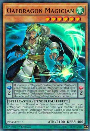 Oafdragon Magician (PEVO-EN016) - Pendulum Evolution 1st Edition - Premium Yugioh Single from Konami - Just $0.36! Shop now at Game Crave Tournament Store