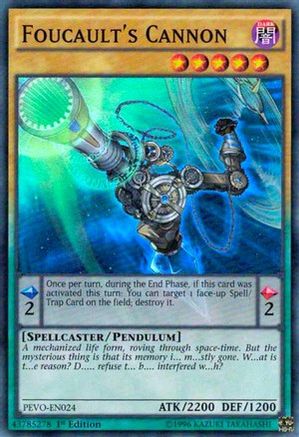 Foucault's Cannon (PEVO-EN024) - Pendulum Evolution 1st Edition - Premium Yugioh Single from Konami - Just $0.25! Shop now at Game Crave Tournament Store