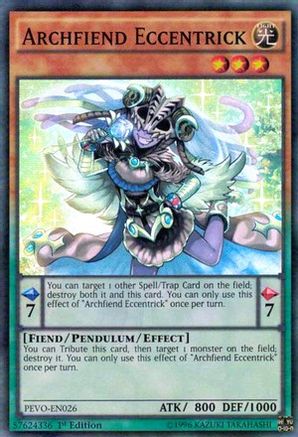 Archfiend Eccentrick (PEVO-EN026) - Pendulum Evolution 1st Edition - Premium Yugioh Single from Konami - Just $0.78! Shop now at Game Crave Tournament Store