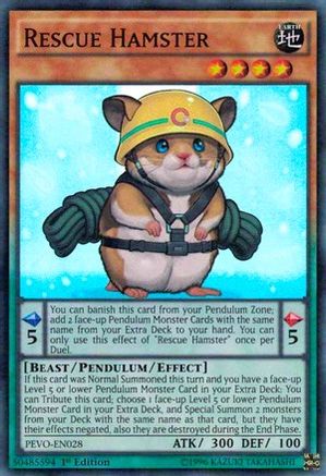Rescue Hamster (PEVO-EN028) - Pendulum Evolution 1st Edition - Premium Yugioh Single from Konami - Just $0.25! Shop now at Game Crave Tournament Store