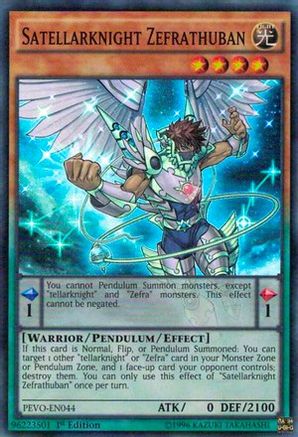 Satellarknight Zefrathuban (PEVO-EN044) - Pendulum Evolution 1st Edition - Premium Yugioh Single from Konami - Just $0.26! Shop now at Game Crave Tournament Store