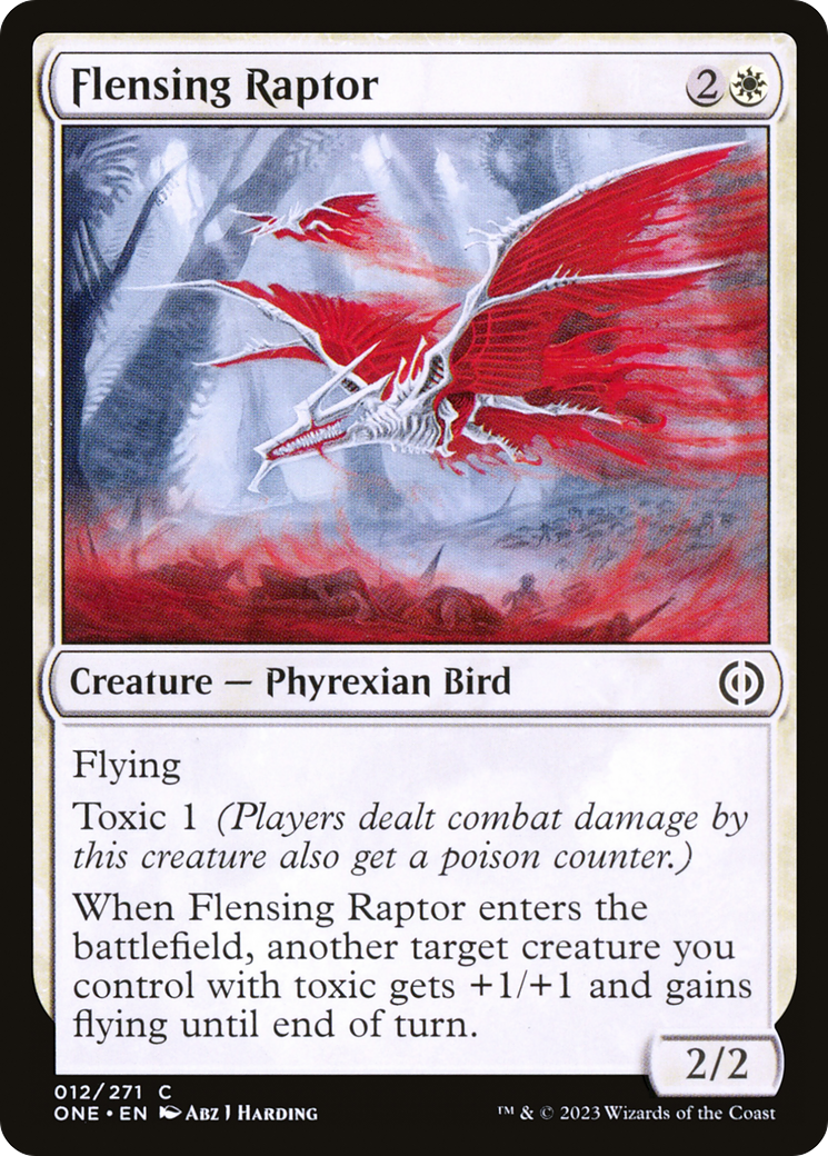 Flensing Raptor (ONE-012) - Phyrexia: All Will Be One Foil - Premium MTG Single from Wizards of the Coast - Just $0.25! Shop now at Game Crave Tournament Store