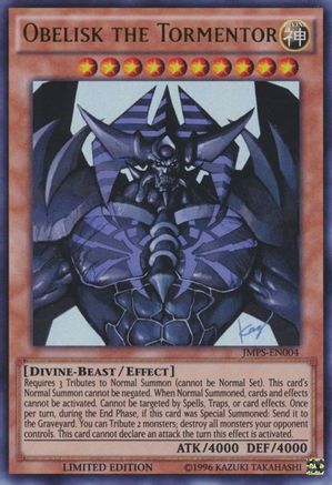 Obelisk the Tormentor (JMPS-EN004) (JMPS-EN004) - Shonen Jump Magazine Promos Limited - Premium Yugioh Single from Konami - Just $14.06! Shop now at Game Crave Tournament Store