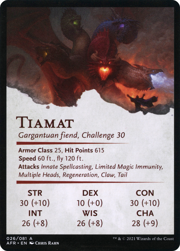 Tiamat // Tiamat (AAFR-026) - Adventures in the Forgotten Realms Art Series (Borderless) Foil - Premium MTG Single from Wizards of the Coast - Just $0! Shop now at Game Crave Tournament Store