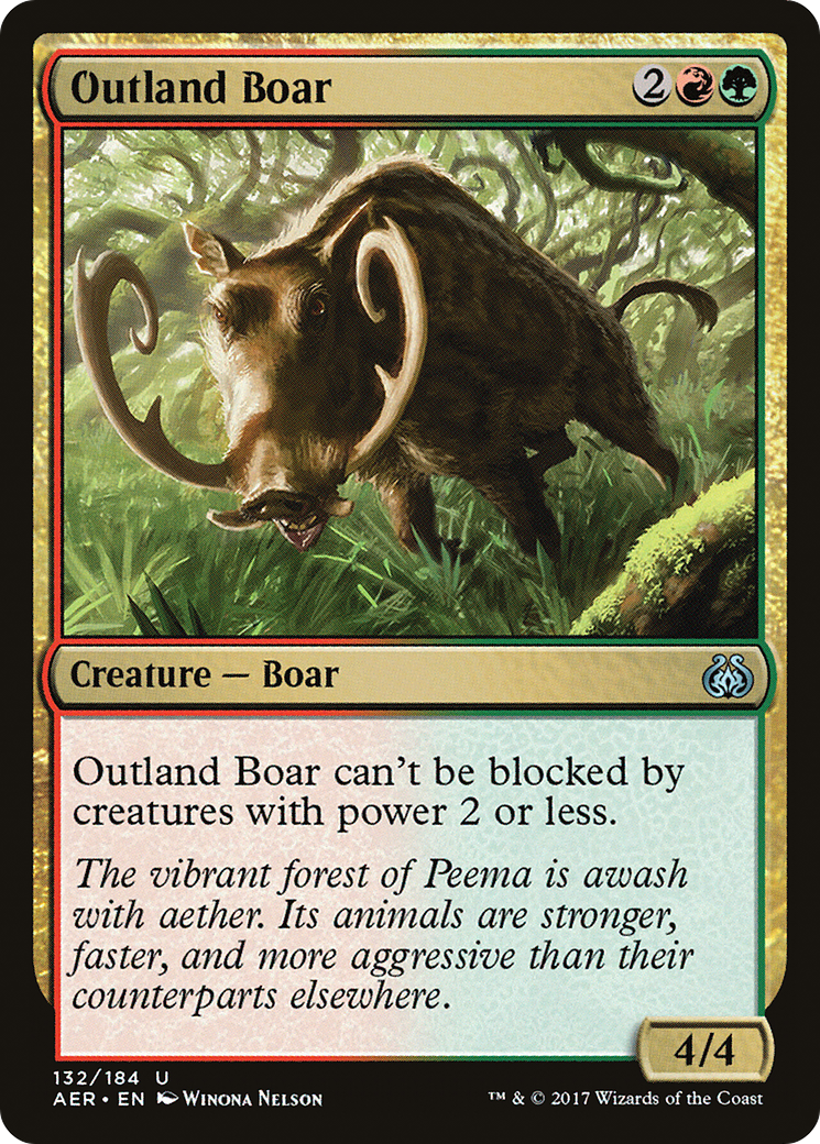 Outland Boar (AER-132) - Aether Revolt - Premium MTG Single from Wizards of the Coast - Just $0.08! Shop now at Game Crave Tournament Store
