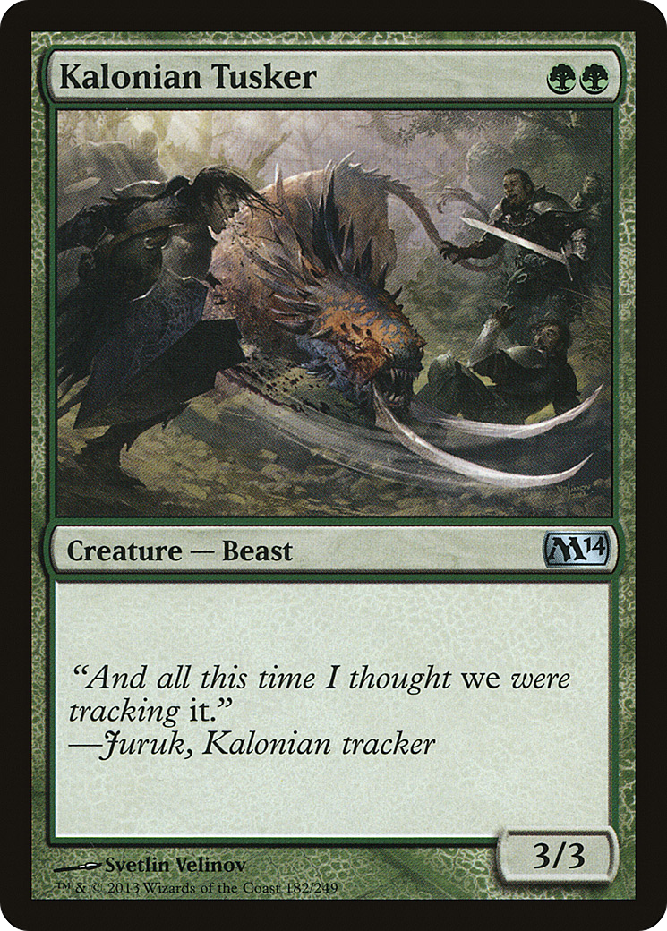 Kalonian Tusker (M14-182) - Magic 2014 - Premium MTG Single from Wizards of the Coast - Just $0.08! Shop now at Game Crave Tournament Store