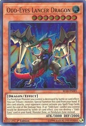 Odd-Eyes Lancer Dragon (BLLR-EN001) - Battles of Legend: Light's Revenge 1st Edition - Premium Yugioh Single from Konami - Just $0.26! Shop now at Game Crave Tournament Store