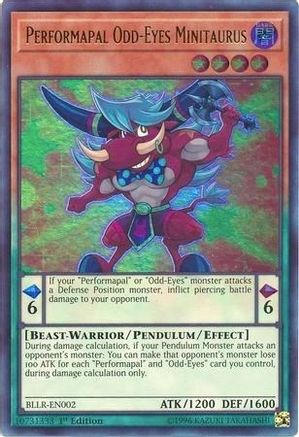Performapal Odd-Eyes Minitaurus (BLLR-EN002) - Battles of Legend: Light's Revenge 1st Edition - Premium Yugioh Single from Konami - Just $0.25! Shop now at Game Crave Tournament Store