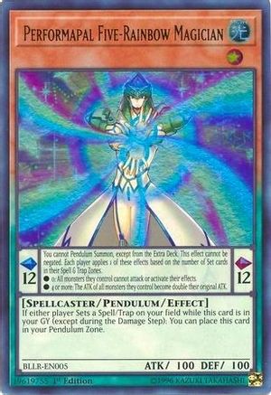Performapal Five-Rainbow Magician (BLLR-EN005) - Battles of Legend: Light's Revenge 1st Edition - Premium Yugioh Single from Konami - Just $0.77! Shop now at Game Crave Tournament Store