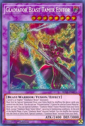 Gladiator Beast Tamer Editor (BLLR-EN023) - Battles of Legend: Light's Revenge 1st Edition - Premium Yugioh Single from Konami - Just $0.92! Shop now at Game Crave Tournament Store