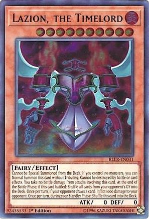 Lazion, the Timelord (BLLR-EN031) - Battles of Legend: Light's Revenge 1st Edition - Premium Yugioh Single from Konami - Just $0.36! Shop now at Game Crave Tournament Store