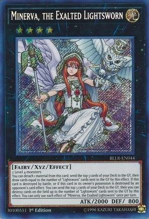 Minerva, the Exalted Lightsworn (BLLR-EN044) - Battles of Legend: Light's Revenge 1st Edition - Premium Yugioh Single from Konami - Just $1.54! Shop now at Game Crave Tournament Store