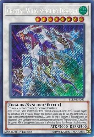 Crystal Wing Synchro Dragon (BLLR-EN062) - Battles of Legend: Light's Revenge 1st Edition - Premium Yugioh Single from Konami - Just $1.01! Shop now at Game Crave Tournament Store