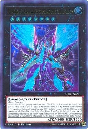 Number 62: Galaxy-Eyes Prime Photon Dragon (BLLR-EN070) - Battles of Legend: Light's Revenge 1st Edition - Premium Yugioh Single from Konami - Just $1.01! Shop now at Game Crave Tournament Store