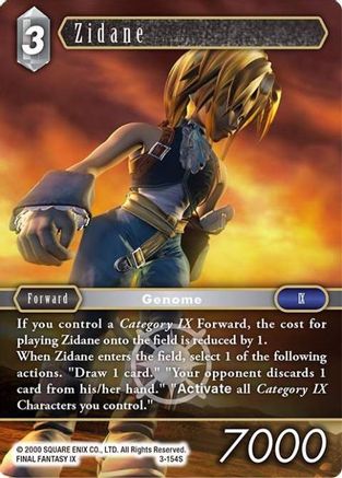 Zidane (Starter) (OPUS III) Foil - Premium Final Fantasy Single from Opus III - Just $1.21! Shop now at Game Crave Tournament Store