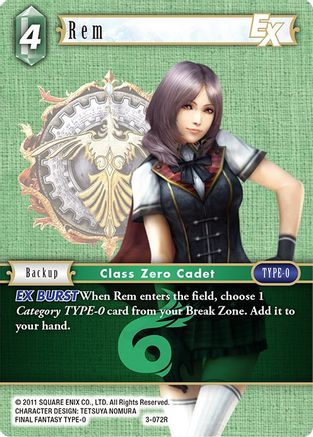 Rem EX - 3-072R (DECK EXCLUSIVE CARDS) - Premium Final Fantasy Single from Deck Exclusive Cards - Just $0.57! Shop now at Game Crave Tournament Store