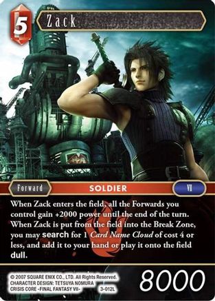 Zack (OPUS III) Foil - Premium Final Fantasy Single from Opus III - Just $2.26! Shop now at Game Crave Tournament Store