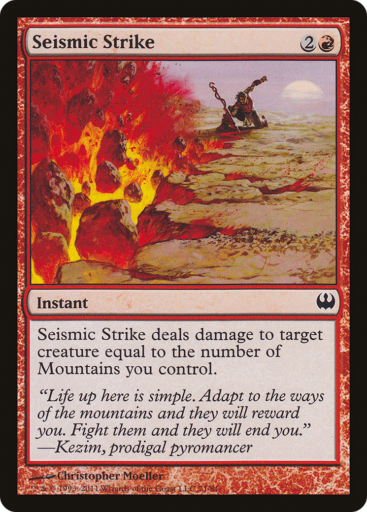 Seismic Strike (DDG-071) - Duel Decks: Knights vs. Dragons - Premium MTG Single from Wizards of the Coast - Just $0.08! Shop now at Game Crave Tournament Store