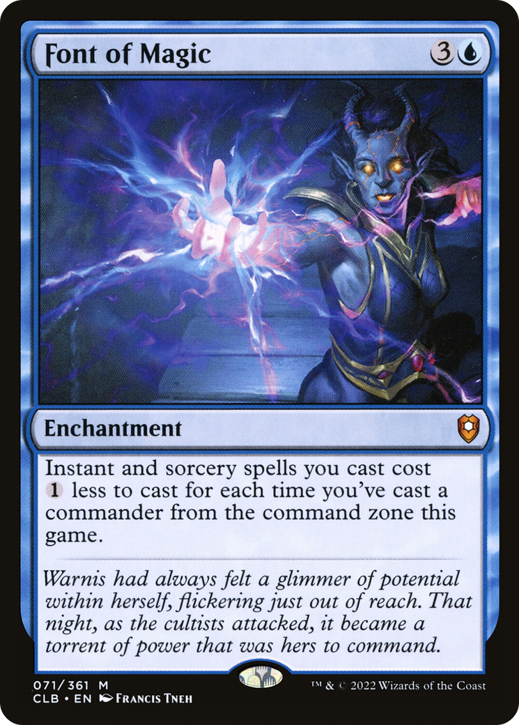 Font of Magic (CLB-071) - Commander Legends: Battle for Baldur's Gate - Premium MTG Single from Wizards of the Coast - Just $0.08! Shop now at Game Crave Tournament Store
