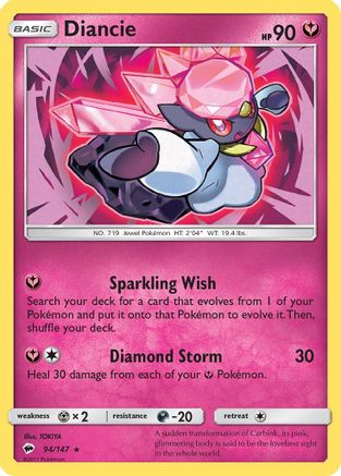 Diancie 94/147 - Burning Shadows Holofoil - Premium Pokemon Single from Nintendo - Just $0.50! Shop now at Game Crave Tournament Store