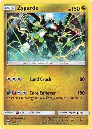 Zygarde 100/147 - Burning Shadows Holofoil - Premium Pokemon Single from Nintendo - Just $0.50! Shop now at Game Crave Tournament Store