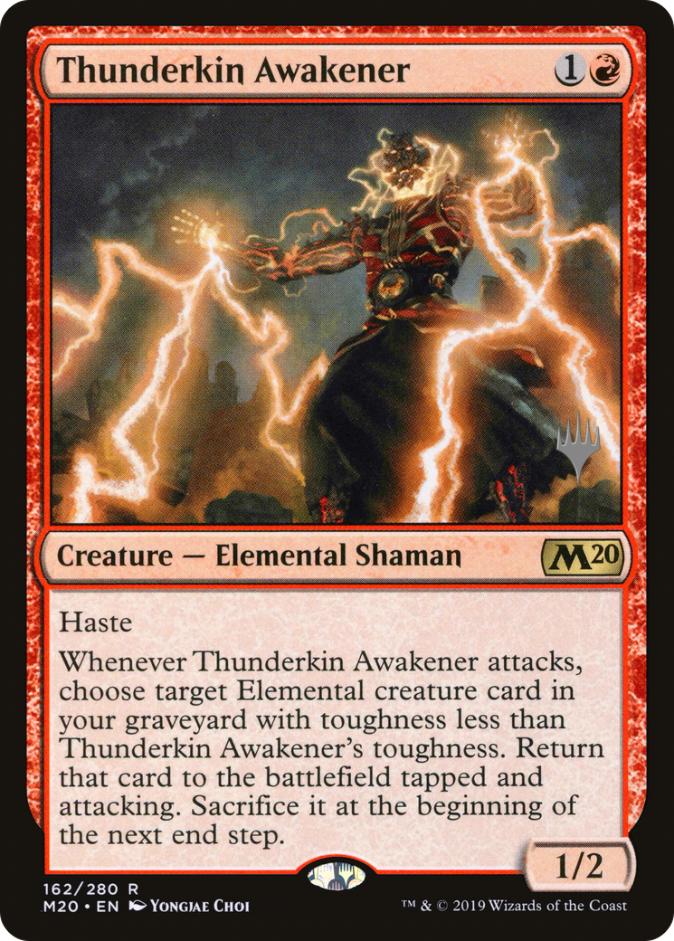 Thunderkin Awakener (PM20-162P) - Core Set 2020 Promos Foil - Premium MTG Single from Wizards of the Coast - Just $1.35! Shop now at Game Crave Tournament Store