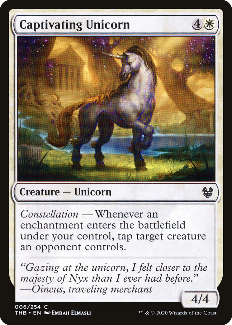 Captivating Unicorn (THB-006) - Theros Beyond Death - Premium MTG Single from Wizards of the Coast - Just $0.25! Shop now at Game Crave Tournament Store