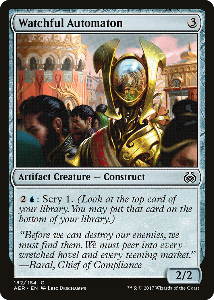 Watchful Automaton (AER-182) - Aether Revolt - Premium MTG Single from Wizards of the Coast - Just $0.08! Shop now at Game Crave Tournament Store