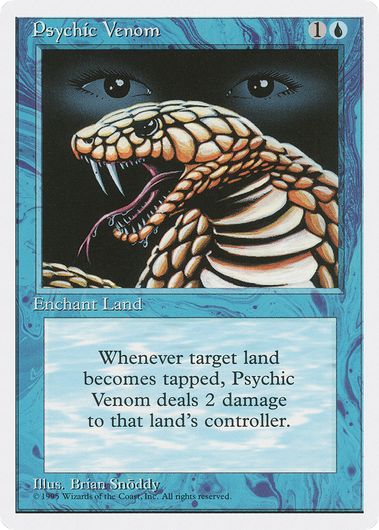 Psychic Venom (4ED-096) - Fourth Edition - Premium MTG Single from Wizards of the Coast - Just $0.25! Shop now at Game Crave Tournament Store