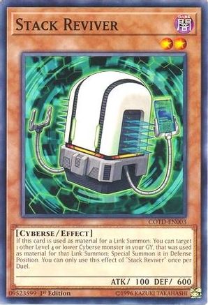 Stack Reviver (COTD-EN003) - Code of the Duelist Unlimited - Premium Yugioh Single from Konami - Just $0.25! Shop now at Game Crave Tournament Store