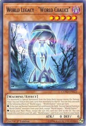 World Legacy - "World Chalice" (COTD-EN023) - Code of the Duelist 1st Edition - Premium Yugioh Single from Konami - Just $0.26! Shop now at Game Crave Tournament Store