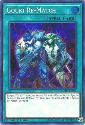 Gouki Re-Match (COTD-EN054) - Code of the Duelist 1st Edition - Premium Yugioh Single from Konami - Just $0.25! Shop now at Game Crave Tournament Store