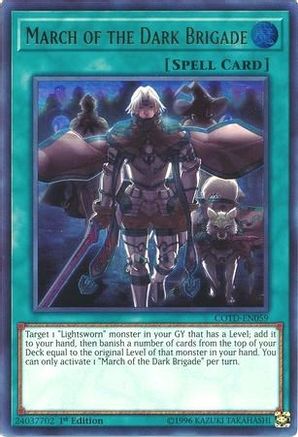March of the Dark Brigade (COTD-EN059) - Code of the Duelist 1st Edition - Premium Yugioh Single from Konami - Just $0.08! Shop now at Game Crave Tournament Store