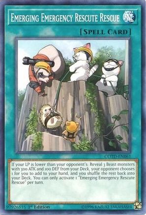 Emerging Emergency Rescute Rescue (COTD-EN061) - Code of the Duelist 1st Edition - Premium Yugioh Single from Konami - Just $0.25! Shop now at Game Crave Tournament Store