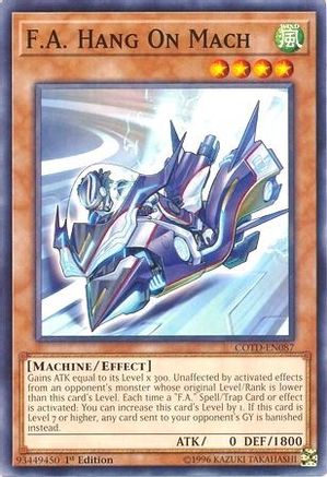 F.A. Hang On Mach (COTD-EN087) - Code of the Duelist 1st Edition - Premium Yugioh Single from Konami - Just $0.25! Shop now at Game Crave Tournament Store