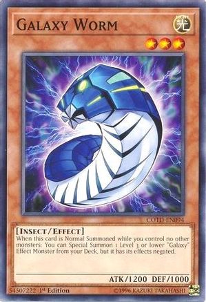 Galaxy Worm (COTD-EN094) - Code of the Duelist 1st Edition - Premium Yugioh Single from Konami - Just $0.25! Shop now at Game Crave Tournament Store