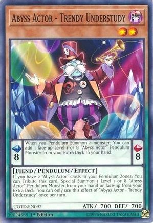 Abyss Actor - Trendy Understudy (COTD-EN097) - Code of the Duelist 1st Edition - Premium Yugioh Single from Konami - Just $0.25! Shop now at Game Crave Tournament Store