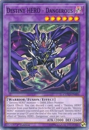 Destiny HERO - Dangerous (COTD-EN096) - Code of the Duelist Unlimited - Premium Yugioh Single from Konami - Just $0.25! Shop now at Game Crave Tournament Store