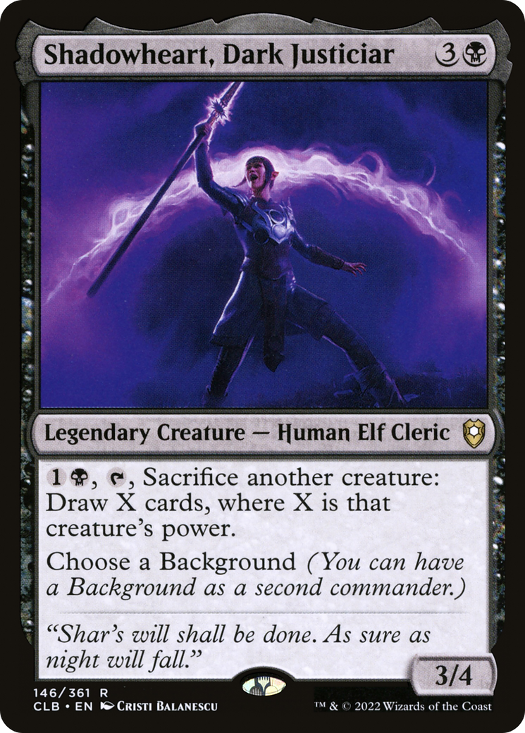Shadowheart, Dark Justiciar (CLB-146) - Commander Legends: Battle for Baldur's Gate Foil - Premium MTG Single from Wizards of the Coast - Just $0.18! Shop now at Game Crave Tournament Store