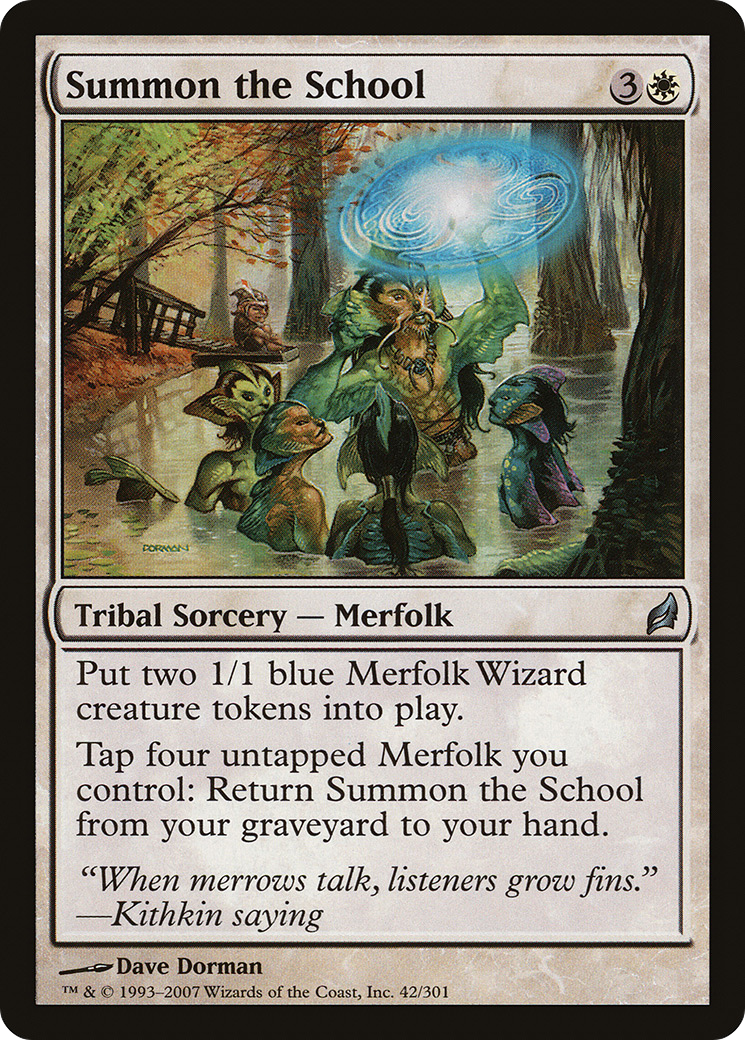Summon the School (LRW-042) - Lorwyn - Premium MTG Single from Wizards of the Coast - Just $0.08! Shop now at Game Crave Tournament Store