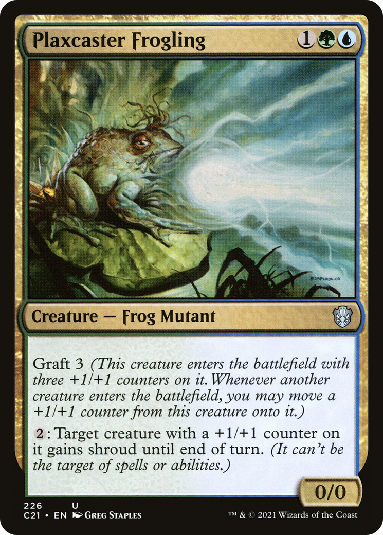 Plaxcaster Frogling (C21-226) - Commander 2021 - Premium MTG Single from Wizards of the Coast - Just $0.51! Shop now at Game Crave Tournament Store