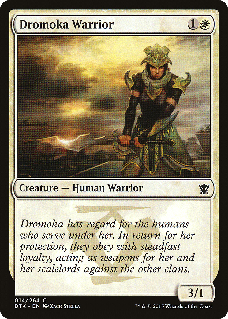 Dromoka Warrior (DTK-014) - Dragons of Tarkir - Premium MTG Single from Wizards of the Coast - Just $0.08! Shop now at Game Crave Tournament Store