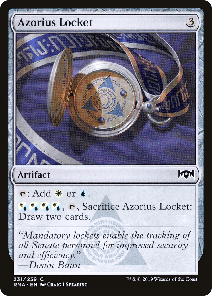 Azorius Locket (RNA-231) - Ravnica Allegiance Foil - Premium MTG Single from Wizards of the Coast - Just $0.14! Shop now at Game Crave Tournament Store