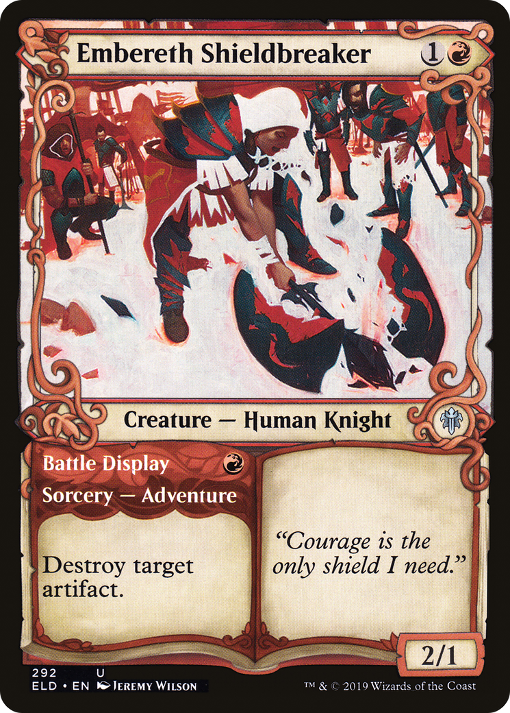Embereth Shieldbreaker // Battle Display (ELD-292) - Throne of Eldraine: (Showcase) Foil - Premium MTG Single from Wizards of the Coast - Just $0.08! Shop now at Game Crave Tournament Store