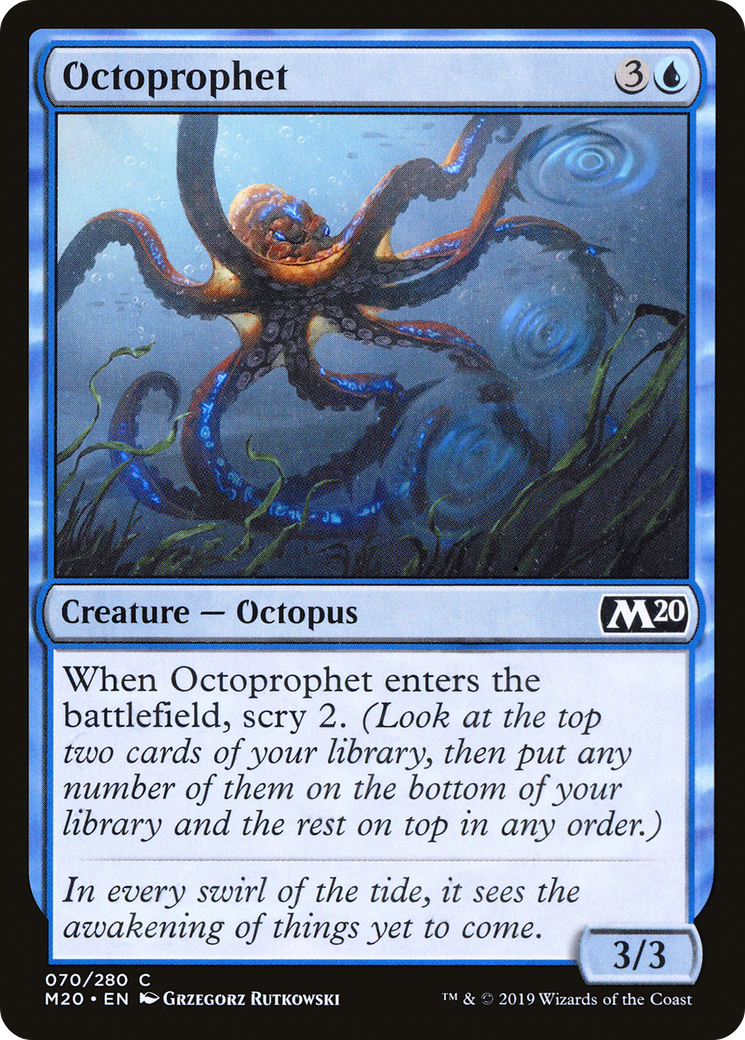 Octoprophet (M20-070) - Core Set 2020 - Premium MTG Single from Wizards of the Coast - Just $0.25! Shop now at Game Crave Tournament Store