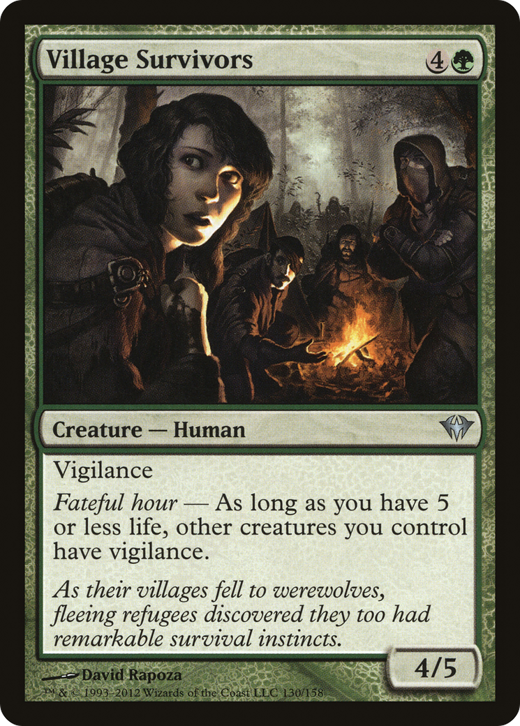 Village Survivors (DKA-130) - Dark Ascension - Premium MTG Single from Wizards of the Coast - Just $0.25! Shop now at Game Crave Tournament Store