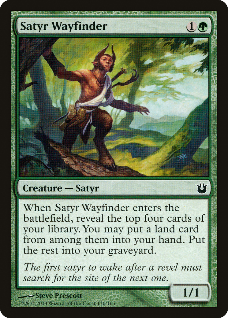 Satyr Wayfinder (BNG-136) - Born of the Gods Foil - Premium MTG Single from Wizards of the Coast - Just $2.20! Shop now at Game Crave Tournament Store